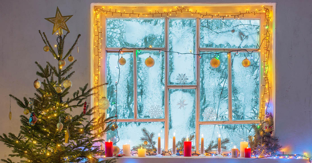 Новогоднее оформление витрин магазинов