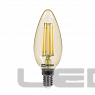 Лампа сд LED-СВЕЧА-deco 7W 230V Е14 630Lm золотистая IN HOME