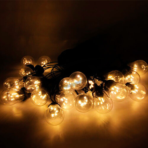 Ламполайт LS 10 метров, 20 ламп G45 0,3 W, черный каучук 3,3 мм IP 65