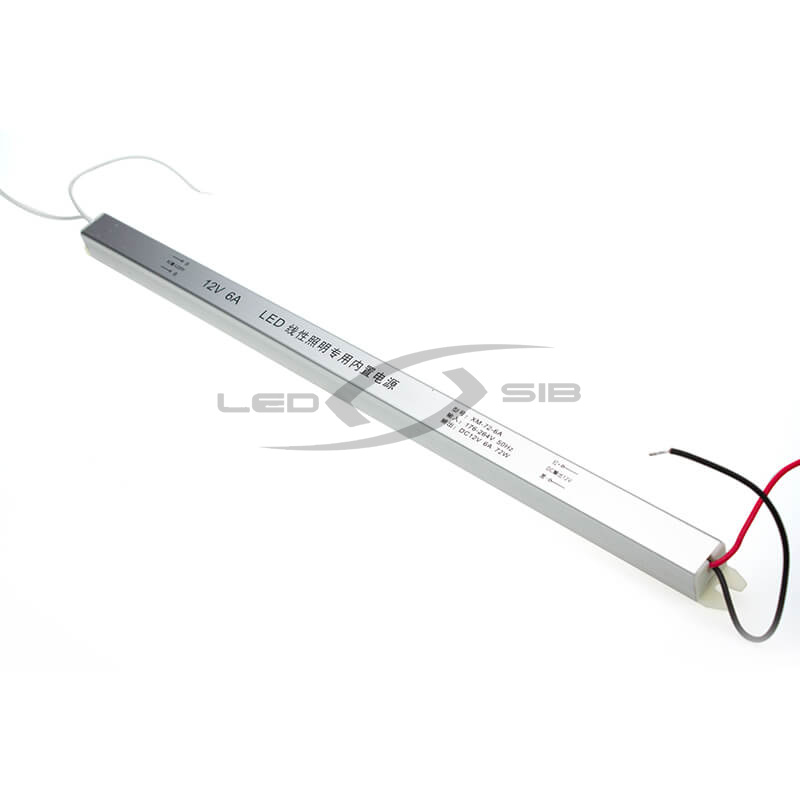 Блок питания LS узкий 72W DC12V 6A IP33 AC 170-265V (Алюм. корпус) 355*18*18мм