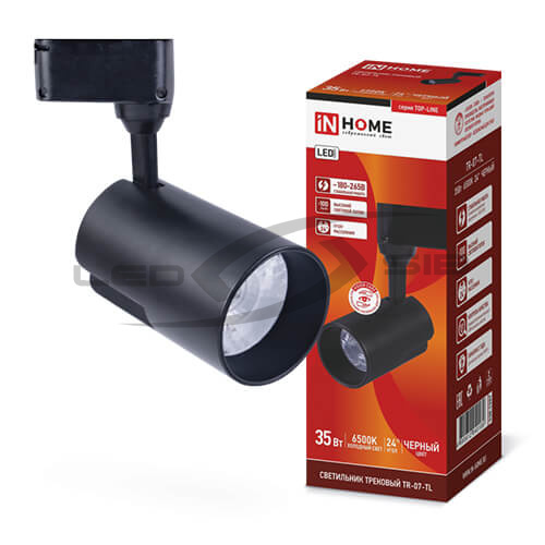 Светильник сд трековый TR-07-TL 35W 6500К 3500Lm IP40 24 град. черный серии TOP-LINE IN HOME