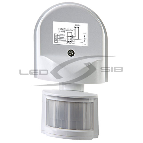 датчик движения дд-008-w 1200w 225гр.12м ip44 Датчик движения ДД-008-W 1200W 225гр.12м IP44