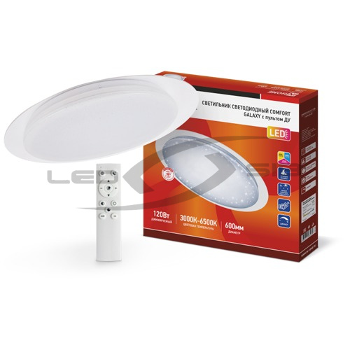 Светильник cд COMFORT GALAXY 120W 230V 3000-6500K 9600Lm 600x85 мм  с пультом IN HOME
