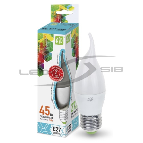 лампа сд led-свеча на ветру-standard 5.0w 230v е27 450lm  Лампа сд LED-СВЕЧА на ветру-standard 5.0W 230V Е27 450Lm 