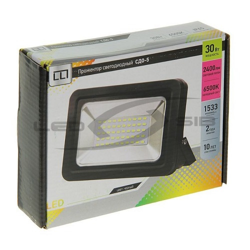 Прожектор сд СДО-5-30 30W 6500К 2400Lm IP65