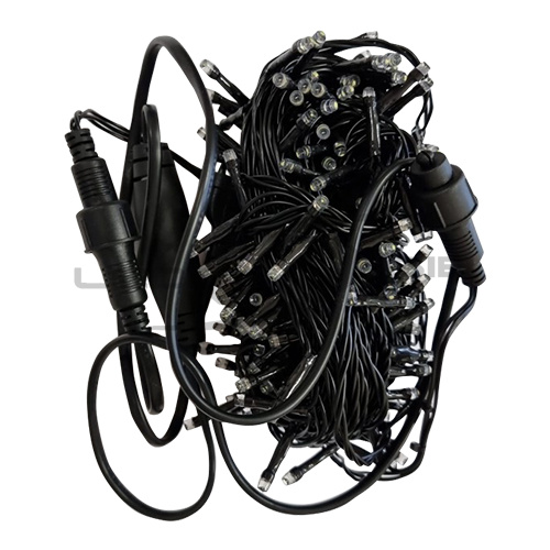 Гирлянда сд LS 20м, 200 led, 220V черный PVC провод 1,8мм, IP44