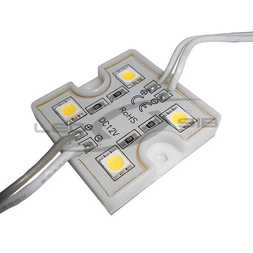 Светодиодный модуль LS STANDART SMD 5050/4LED 35х35х5мм max1.2W 72Lm IP65 (пласт. корп), 12 шт. 120°