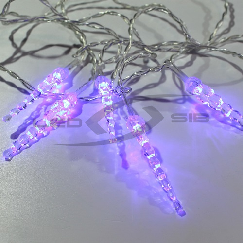 Гирлянда сосульки LED LS, 220V 6 см высота (спайка 5шт)  длина 3м, драйвер в комплекте для помещения