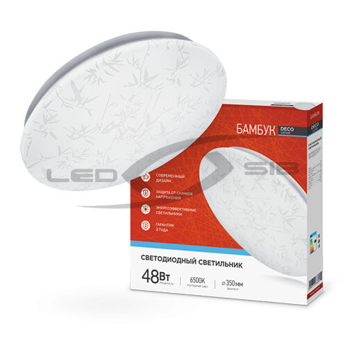 Светильник cд DECO 48W  3120Lm 380х55мм БАМБУК IN HOME