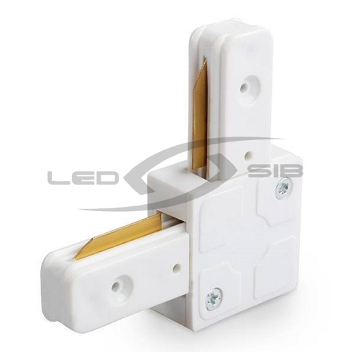 Коннектор для трекового светильника угловой белый