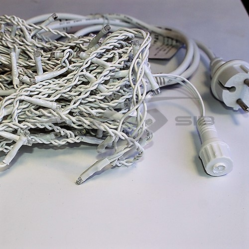 бахрома led ls провод белый каучук 3*0.7*0.3м мерцающий 7 led 8w 100led, 2х сторонний коннектор ip65 Бахрома LED LS провод белый каучук 3*0.7*0.3м мерцающий 7 LED 8W 100LED, 2х сторонний коннектор IP65
