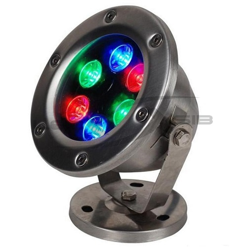Светодиодный светильник LS для бассейна, фонтана RGB 6W 12-24V AC угол 120 градусов IP68