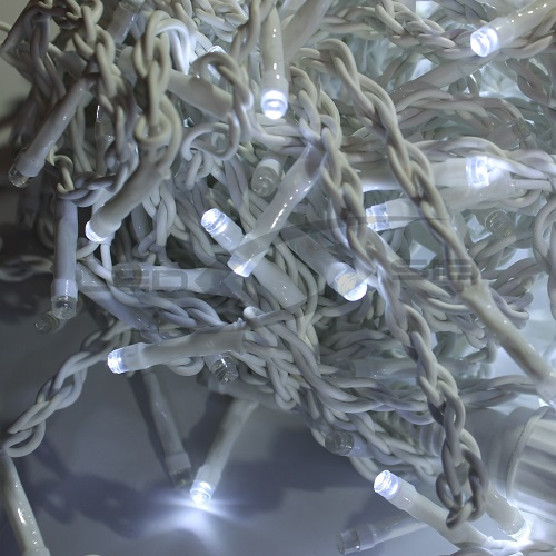 дождь светодиодный ls, 20 нитей, 2х1м, 220v, белый пвх провод с контроллером, стык Дождь светодиодный LS, 20 нитей, 2х1м, 220V, белый ПВХ провод с контроллером, стык