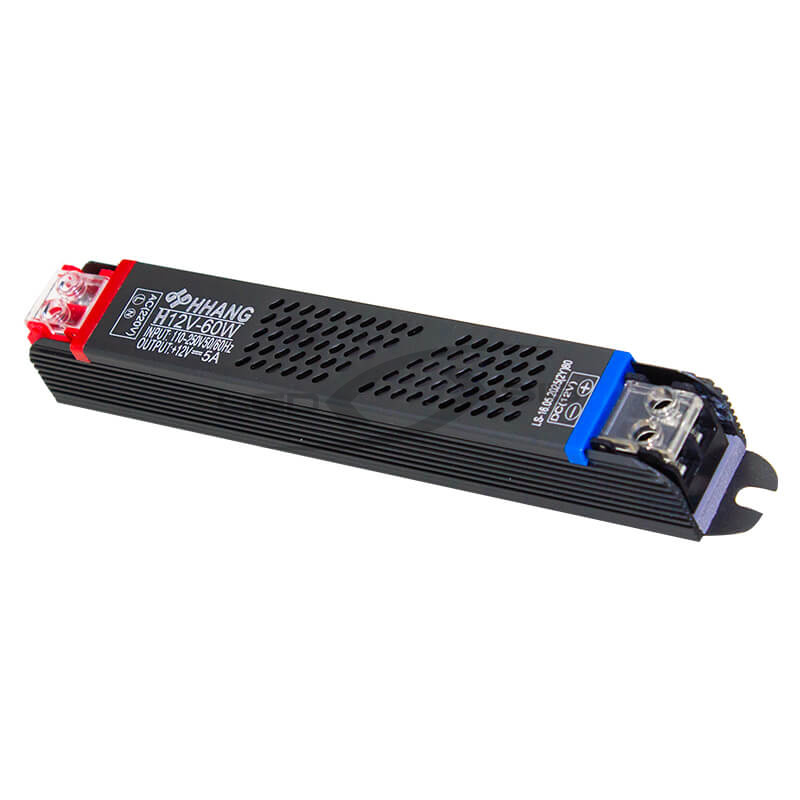 Блок питания LS узкий 60W DC12V 5A IP20 AC 170-265V (Алюм. корпус) 220*85*23 мм 