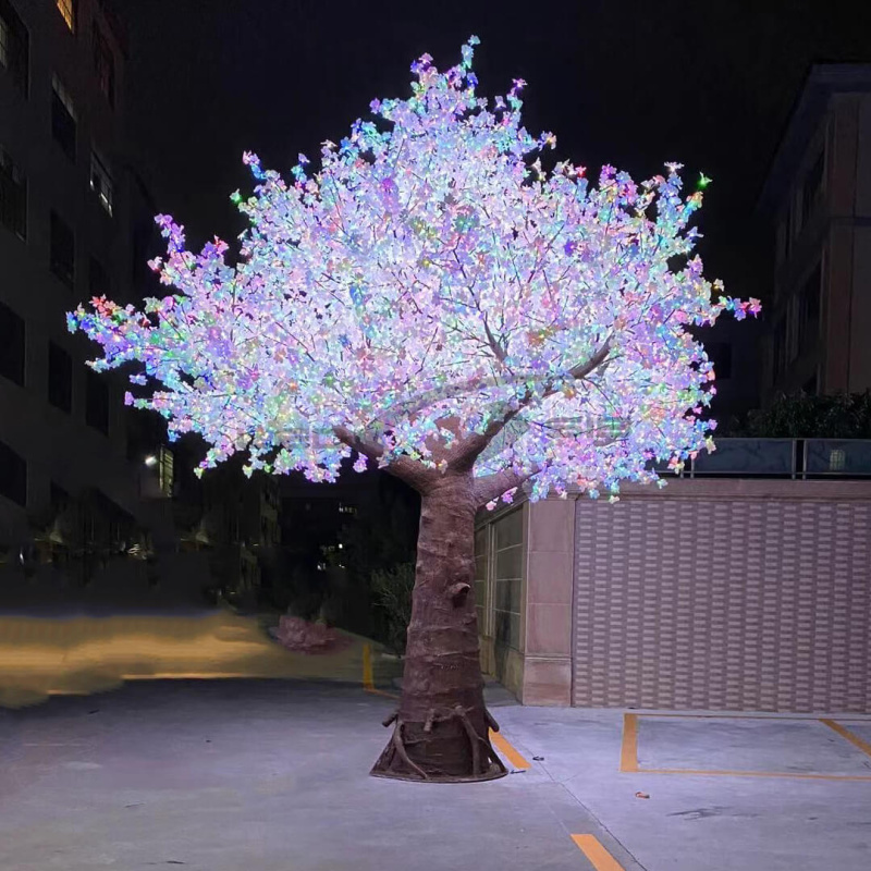 СД дерево "КЛЕН" LS 6000мм-6000мм 19636Led IP 65 (Толстый ствол) FUL COLOR