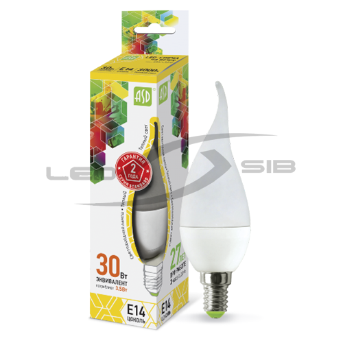 Лампа сд LED-СВЕЧА на ветру-standard 3.5W 230V Е14 300Lm 