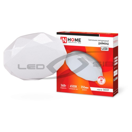 Светильник cд DECO 36W  2340Lm 350мм ДАЙМОНД IN HOME