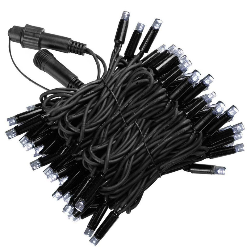 Гирлянда LED LS 5 по 10 м, комплект 50 метров 500 LED IP65 24V блок IP67 пр.черн. резина (стыкуется)