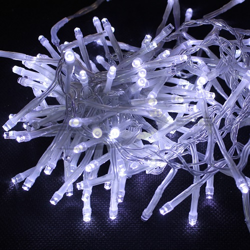 Светодиодная гирлянда "Мишура" LS 3,5м. flash 220V (прозрачный провод) расстояние между LED 1см.