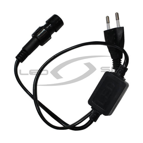 Сетевой шнур LS с вилкой и диодным мостом для дюралайта 2 жилы 13мм (круглый) IP44