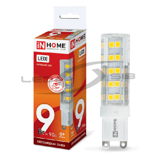 Лампа сд LED-JCD-VC 9W 230V G9 810Lm IN HOME