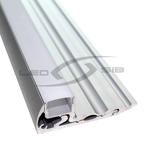 Накладной алюминиевый профиль для ступеней с подсветкой (с экраном) LS-YF-836Step light 2000х60х21мм
